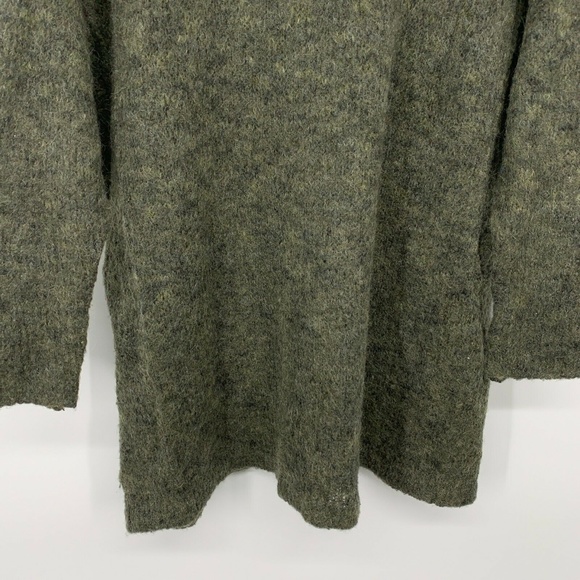 Free People Sweater Women Small Green V Neck Pullover Oversized Knit Long Sleeve - Picture 8 of 8